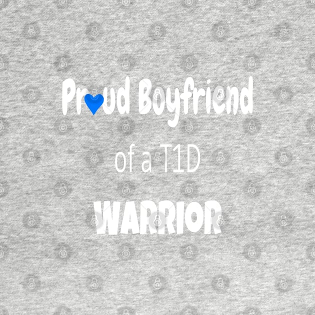 Proud Boyfriend White Text Blue Heart by CatGirl101